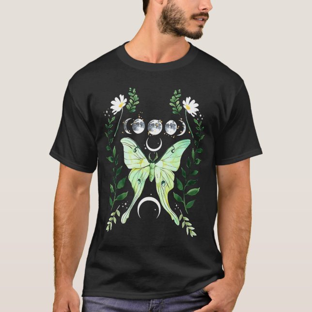 Camiseta Luna Verde Moral Bruja Academia Oscura Luna Gótica (Anverso)