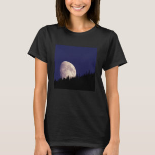 Camiseta Luna y bosque   Parque Nacional Glacier Montana