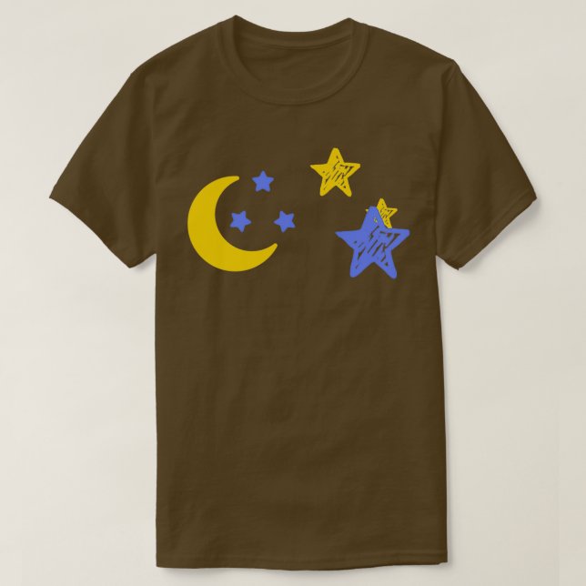 Camiseta Luna y estrellas (Diseño del anverso)