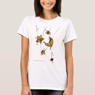 Camiseta Luna y estrellas crecientes suspendidas