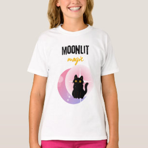 Camiseta Luna y Gato Negro
