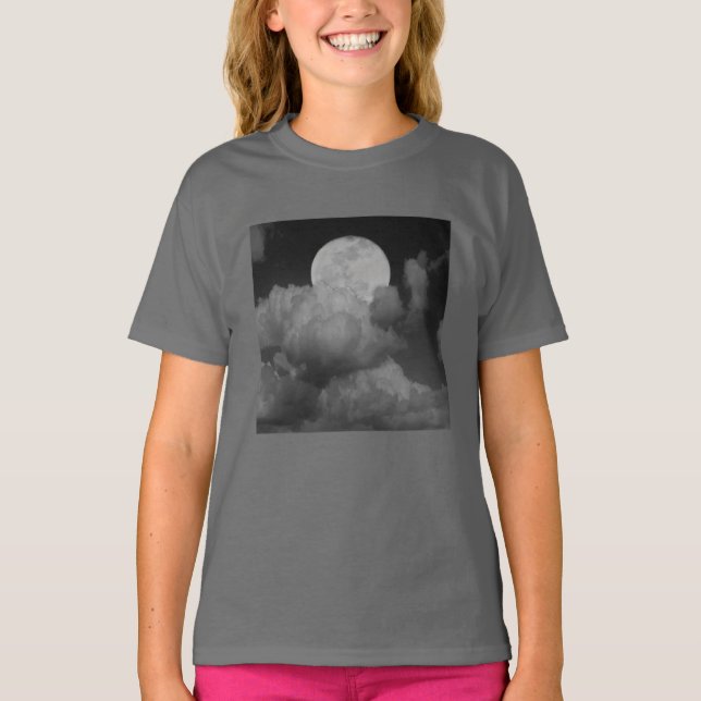 Camiseta Luna y nubes sobre Kansas (Anverso)