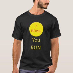 Camiseta lunar de hombre lobo "Aúllo, tú corres"