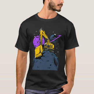 Camiseta lunar divertida para excavador