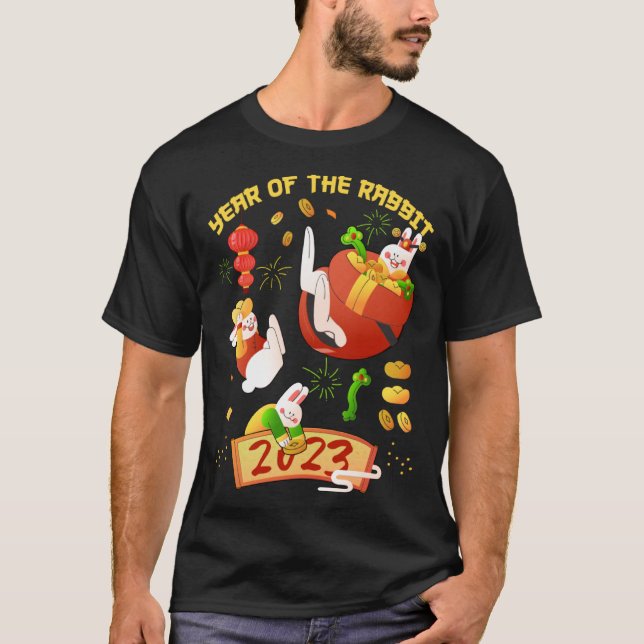 Camiseta Lunar New Year Of The Rabbit Chinese Happy New Yea (Anverso)