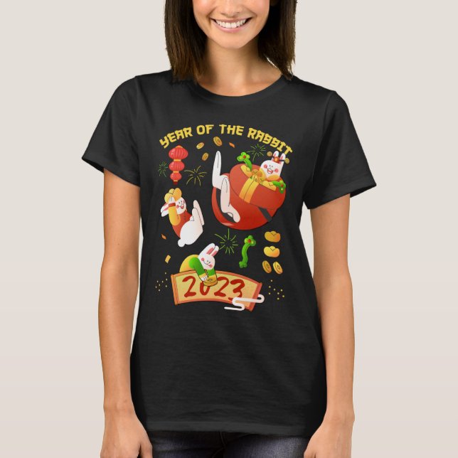 Camiseta Lunar New Year Of The Rabbit Chinese Happy New Yea (Anverso)