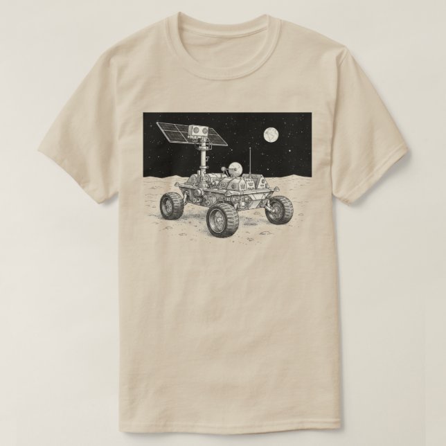 Camiseta Lunar Rover Exploration Illustration (Diseño del anverso)