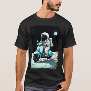 Camiseta LUNAR SCOOTERISTA - Personalizado 2D de un astrona