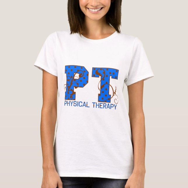Camiseta lunares azules marrones de la pinta (Anverso)