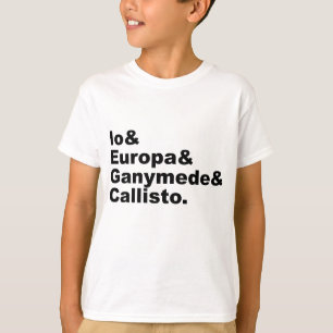 Camiseta Lunas Galileanas   Io Europa Ganímedes Calisto