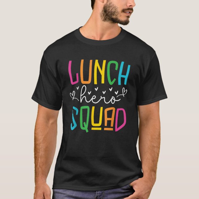 Camiseta Lunch Hero Squad Kitchen Servicio de comida Cafete (Anverso)