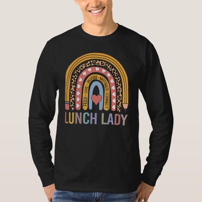 Camiseta Lunch Lady 100th Day Of School Cafeteria Worker Ra (Anverso)