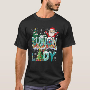 Camiseta Lunch Lady Árbol de Navidad Santa Matanza Lunc