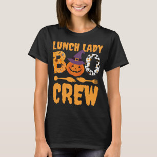 Camiseta Lunch Lady Boo Crew School Cafetería Halloween