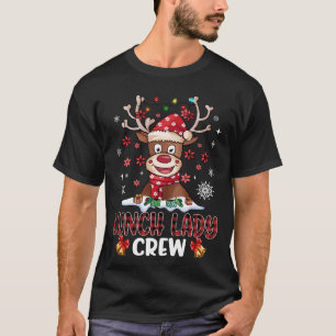Camiseta Lunch Lady Crew Reindeer Divertido almuerzo Lady X