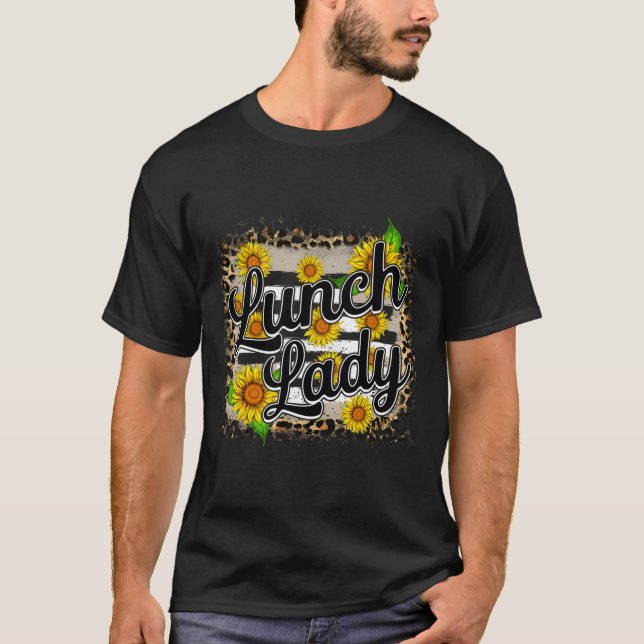 Camiseta Lunch Lady Leopard First Day Back To School (Anverso)