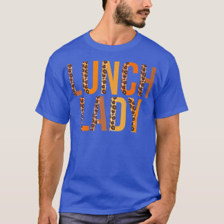 Camiseta Lunch Lady leopard Squad Cute Fall Otoño Thanksgi