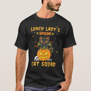 Camiseta Lunch Lady Spook Cat Squad Para Lunch Lady Hallowe