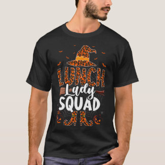Camiseta Lunch Lady Squad Leopard Witch Gorra Halloween Lun