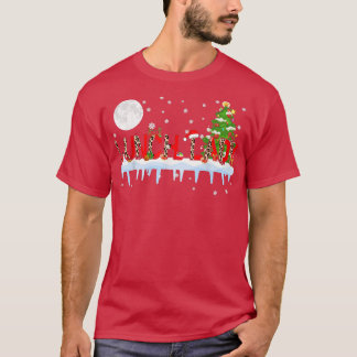 Camiseta Lunch Lady Xmas Árbol Leopardo Santa Hat Reind