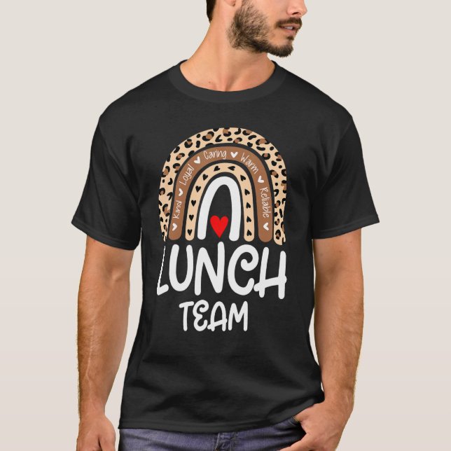 Camiseta Lunch Team Group Leopard Mating School Spirit Da (Anverso)
