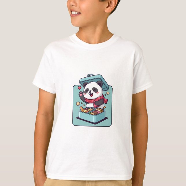 Camiseta Lunchbox Panda Snack Niños (Anverso)