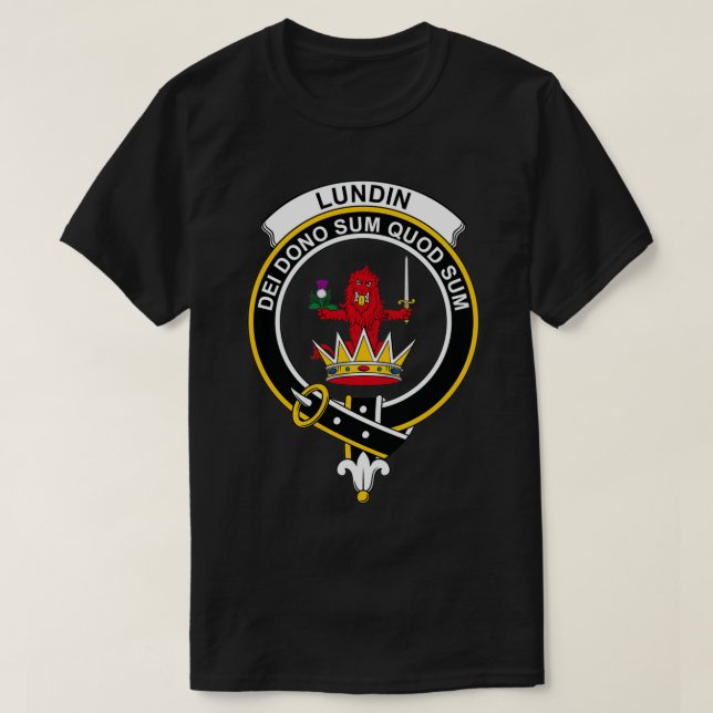 Camiseta Lundin Escudo Tartan Clan Clan Scottish Clan (Diseño del anverso)