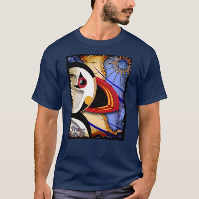 Camiseta Lundy Puffin 3 Naval (Anverso)