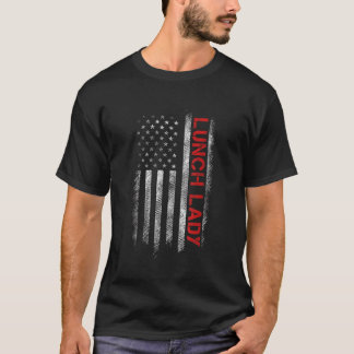 Camiseta Lunes Americano Lady Estados Unidos Bandera de Est
