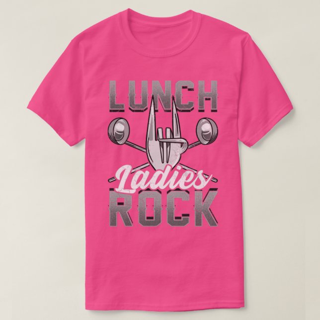 Camiseta Lunes Damas De Rock Dama Trabajadora De Cafetería  (Diseño del anverso)