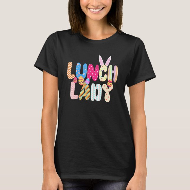 Camiseta Lunes de conejo Lady Huevo Día de Pascua Floral Mu (Anverso)