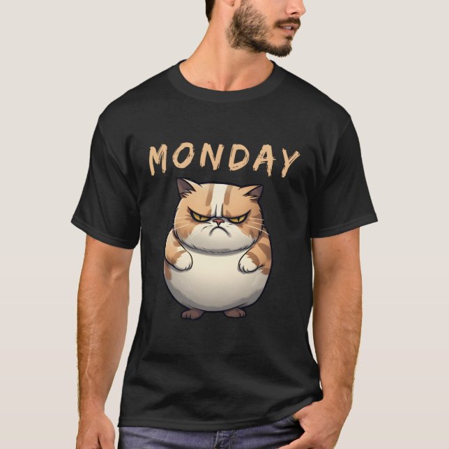 Camiseta Lunes de gato fino (Anverso)