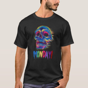 Camiseta Lunes de Halloween Disfraces Trippy Skull Spooki