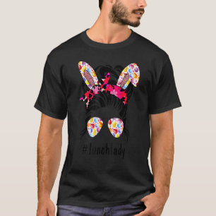 Camiseta Lunes de Pascua Lady Messy Bun Bunny Ear Easter E