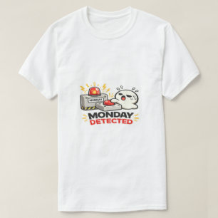 Camiseta Lunes Detectado - Alarma de Personaje Divertido Ca