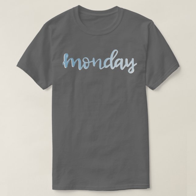 Camiseta Lunes en azul (Diseño del anverso)