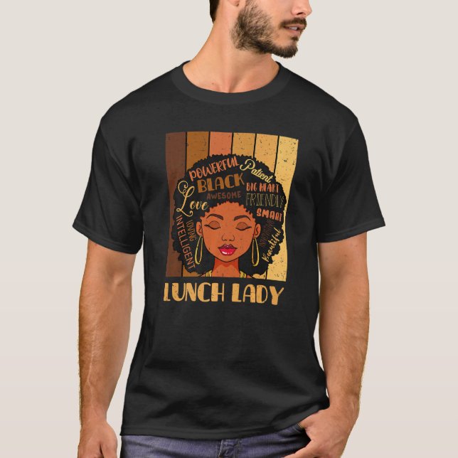 Camiseta Lunes Lady Afro Afroamericana Mujer Negra Retro (Anverso)