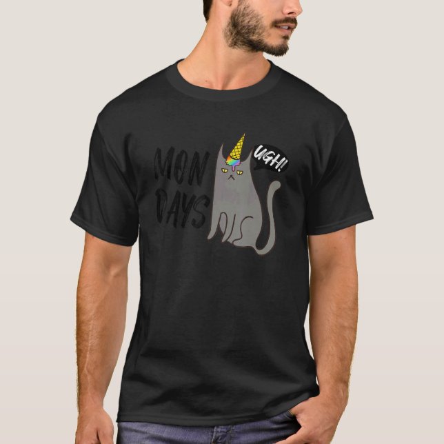 Camiseta Lunes Mierda Gato (Anverso)