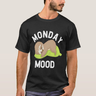 Camiseta Lunes Mood Sleepy Cute Slote Cansado