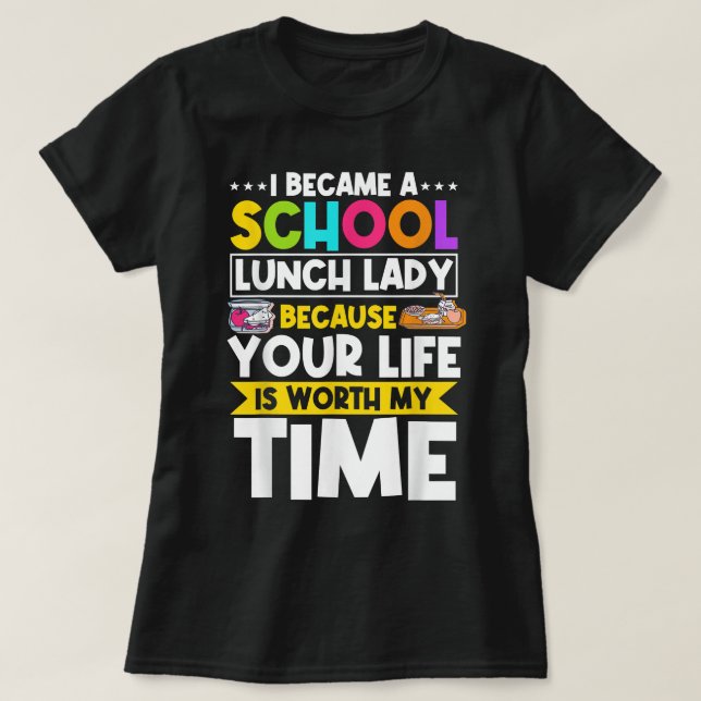 Camiseta Lunes Señora Servicio de Alimentos Trabajador Cafe (Diseño del anverso)