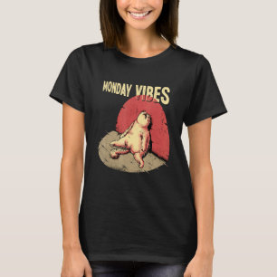 Camiseta Lunes Vibes Gato Lunes Odio Los Monos Gatos