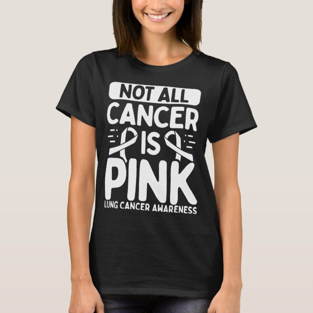 Camiseta Lung Cancer Ribbon for Lung Cancer Warriors (Anverso)
