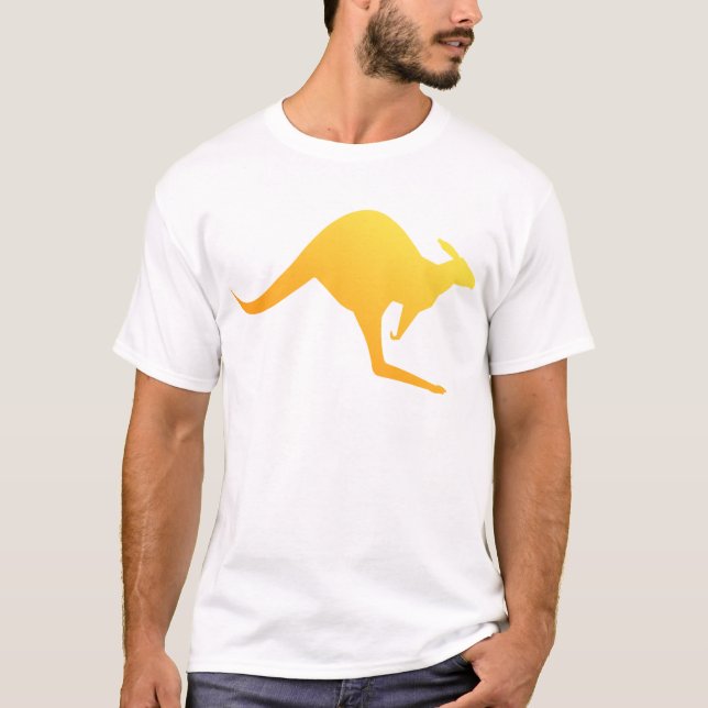 Camiseta Lupulización australiana anaranjada del canguro de (Anverso)
