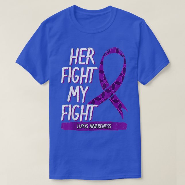 Camiseta Lupus Awareness Fight SLE Cinta Púrpura Mariposa (Diseño del anverso)