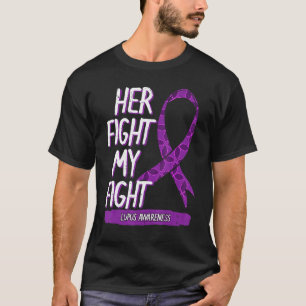 Camiseta Lupus Awareness Fight Sle Purple Ribbon Butterfly