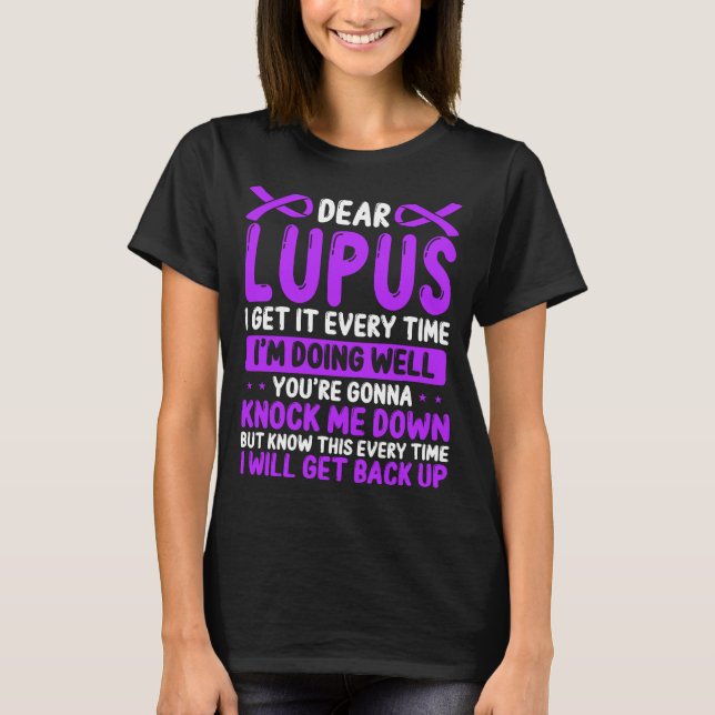 Camiseta Lupus Awareness Month Lupus Purple Lupus Ribbon (Anverso)
