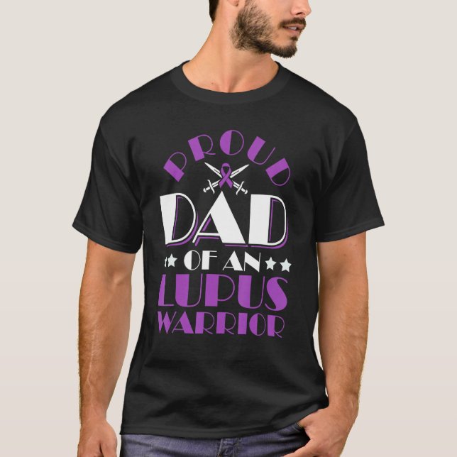 Camiseta Lupus Awareness Proud Dad Of An Lupus Warrior 1 (Anverso)