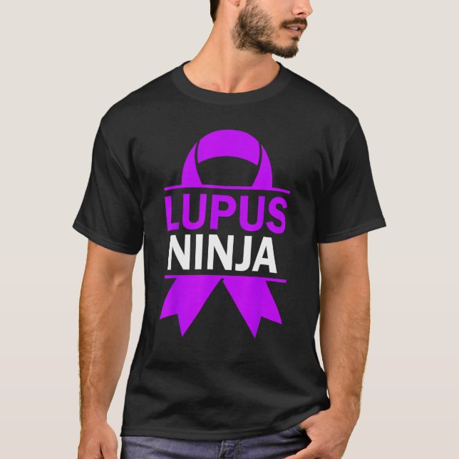 Camiseta Lupus Awareness Purple Ribbon Lupus Warrior 1 (Anverso)