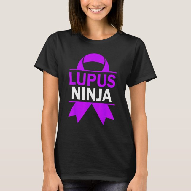 Camiseta Lupus Awareness Purple Ribbon Lupus Warrior 1 (Anverso)