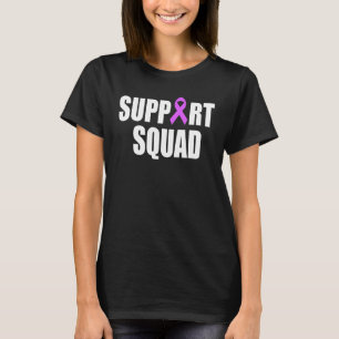 Camiseta Lupus Awareness Purple Ribbon Support Squad